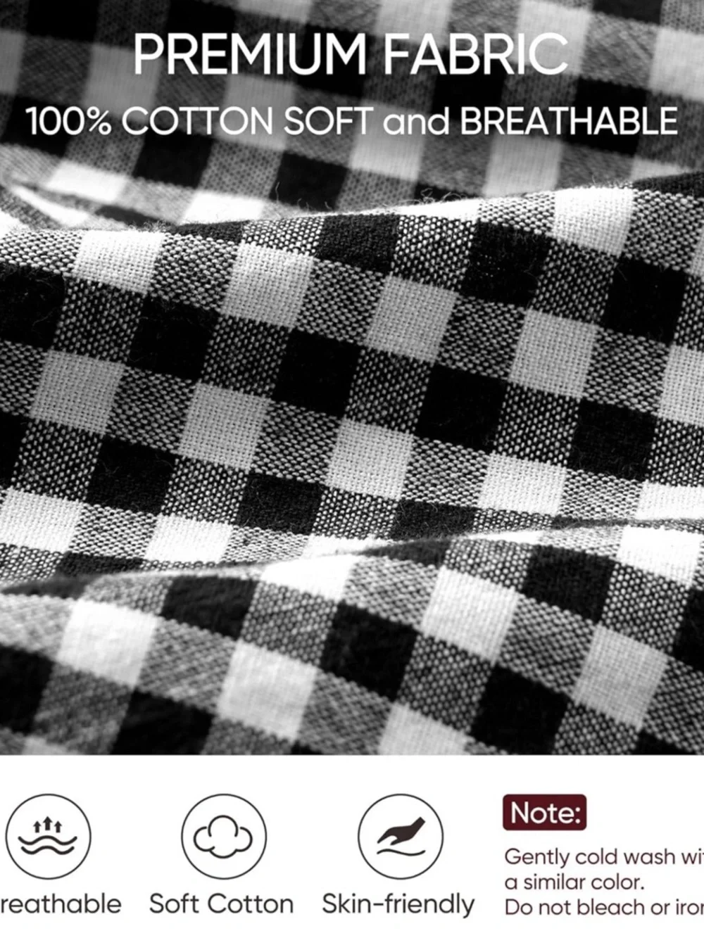 NWT - Black & White Gingham Women’s Casual Shorts - Picture 4 of 7